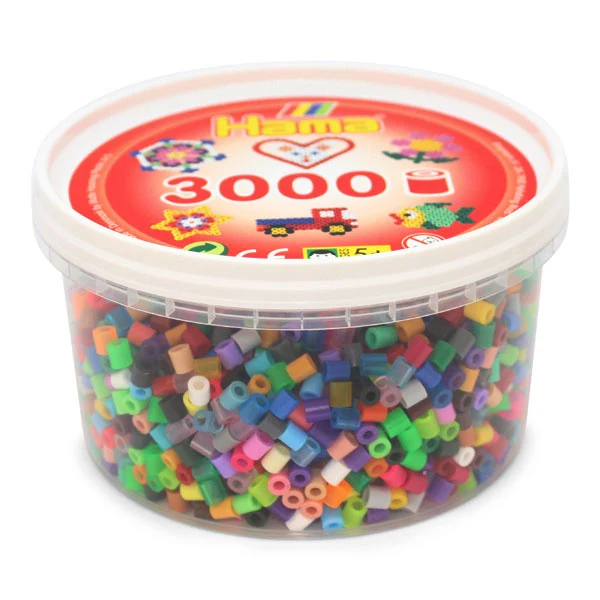 Hama Midi Beads in bucket, 3000pcs - Buy hama beads here